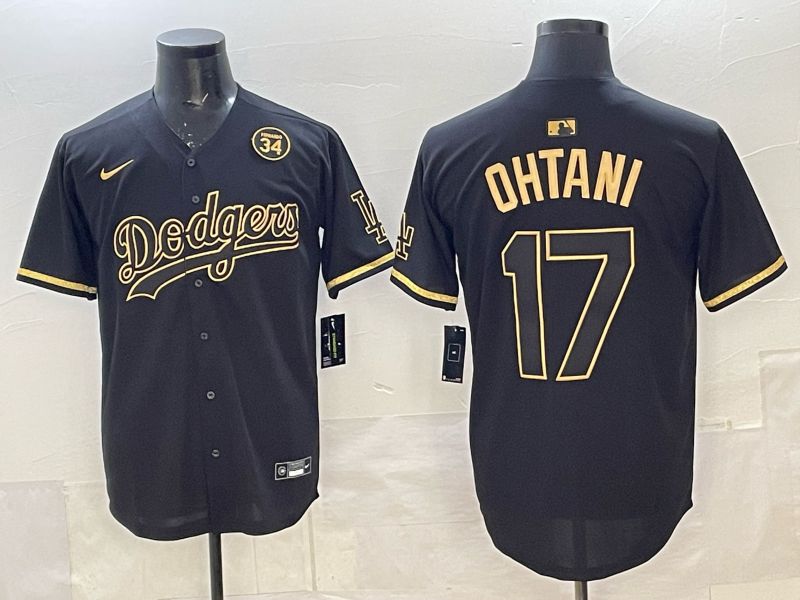 Men 2025 Los Angeles Dodgers #17 Ohtani Black Nike MLB Jersey style 078->los angeles dodgers->MLB Jersey